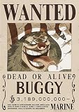 ONE PIECE ワンピース 公式 手配書 ウォールステッカー 日本製 42cm×29.7cm(op-470:バギー 31億8900万)