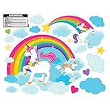 Enchanted Fairytale Unicorn Rainbow Room Decor - Giant Wall Decal [並行輸入品]