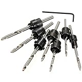 7ピースドリルビットpower tools木工ツール大工テーパー皿ドリルビットセット5-12 #で六角キー
