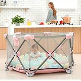 マットレスとボールを持つポータブルベイビーPlayardアウトドア屋内ホームピンクの安全性再生センター (サイズ さいず : 300 balls)