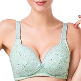 Zhhlinyuan Pregnant Women Maternity コットン Nursing Bra Push-up Gather Bra Breast Feeding Underwear