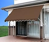 日よけ スクリーン ブラインド オーニング サンシェード (幅310cm, ブラウン)