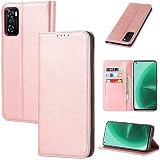 対応 Oppo a55s 5g ケース 手帳型 スマホケース オッポa55s 5g カバー 手帳型 カードスロット、キックスタンド レザー(ローズゴールド)