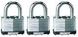 Fortress 1805TRI 3 Count Laminated Steel Padlock, 2" [並行輸入品]