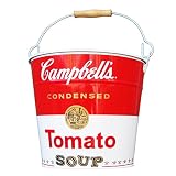 アメリカン ブリキバケツ キャンベル（スープカン）ガレージバケツ ガーデニングバケツ バケツおしゃれ 収納 アメリカン雑貨　アメリカ雑貨 バケツ