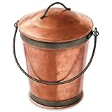 コッパーバケツ10リットル（直径26cm）[暖炉・ストーブアクセサリー 銅製灰とりバケツ] ノーブランド品