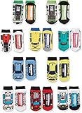 Linx(リンクス) くる下&あし鉄 自動車・電車柄キッズソックス(子供用靴下) 16~20cm 10足セット FA-07
