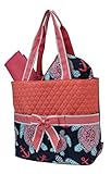 Sea Turtle Anchor Print Quilted 3pc set Diaper Bag by NGIL [並行輸入品]