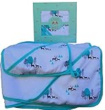 Bamboo Baby Towel with Hood & Washcloth Set, Infant to Toddler, Land of the Wee by Land of the Wee