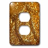 3dRose lsp_213527_6 Photograph of Gold Glitter 2 Plug Outlet Cover [並行輸入品]