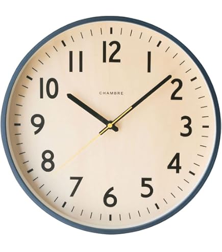 Amazon.co.jp: インターゼロ CHAMBRE PUBLIC CLOCK 電波時計 NAVY CH