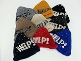 TINY GANG(タイニーギャング) HELP+ラインストーン ニット帽 キッズ ベージュ