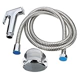 Merssavo トイレトイレハンドヘルドビデスプレーシャワーシャッターホースブラケットホルダースリーピースセット