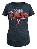 NCAA Virginia Cavaliers Women 's Tri Blend半袖スクープネックTシャツ、ミディアム、ヘザーネイビー