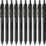 ぺんてる ボールペン ゲルインキ エナージェル エス 0.7mm ブラック軸 BL127-A 黒 10本