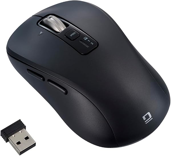 Digio2 マウス Bluetooth レシーバー 両対応 高速スクロール チルト機能 ブラック Z1254 - 1