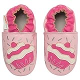 モモ ベビー 乳児/幼児用カップケーキ デザイン ソフト ソール レザー シューズ ネイビー 0-6ヶ月/米国乳児用サイズ1-2.5 M (インポート)