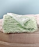 Faux Fur Sherpa Backed Baby Blanket (Mint) by GetSet2Save