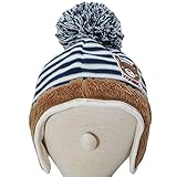 2016年 秋冬 ZOOMIC ズーミック ボーダーフリース 耳あて付き キャップ 帽子 ネイビー◇50-52cm