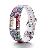 inverleeシリコンファッションパターン交換用手首バンドストラップバンドGarmin Vivofit 4 S