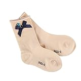 【 全11色 ベビー リボン 鈴 付き 靴下 】 赤ちゃん 用 BABY ソックス かわいい ハイソックス ひざ下 お出かけ パーティー 七五三 入園 卒園式 カラフル 選べる カラー 春秋冬 (S,