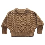 coodebear lttileベビー女の子カシミアバットウィングスリーブジャンパーセーター カラー: ブラウン