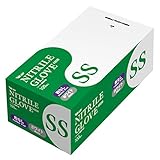 川西工業 ニトリル 極薄手袋 粉なし 100枚入 #2039 ホワイト SS