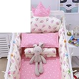Rart コットンのリバーシブル ベビー寝具セット,バンパーのすべてのラウンド ユニセックス 無衝突赤ちゃんベビーベッド バンパー パッド入りベビーベッド バンパー-防止アレルギー -F パッケージC