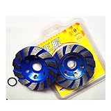 Fenteer 研磨用　ダイヤモンド砥石　石グラインダー　面取り　円弧研削　人造石　ガラス　研磨工具　建物　　４色　 - 青