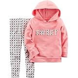 Carter's(カーターズ) 2ピースフレンチテリーフード&レギンスセット ピンク 上下セット 2歳【並行輸入】