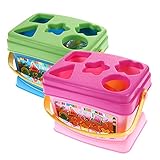 Vktech　赤ちゃん知育玩具　プラスチック·ブロック  たっぷりセット　簡単な形合わせ　マッチ練習　子供教育用つみき