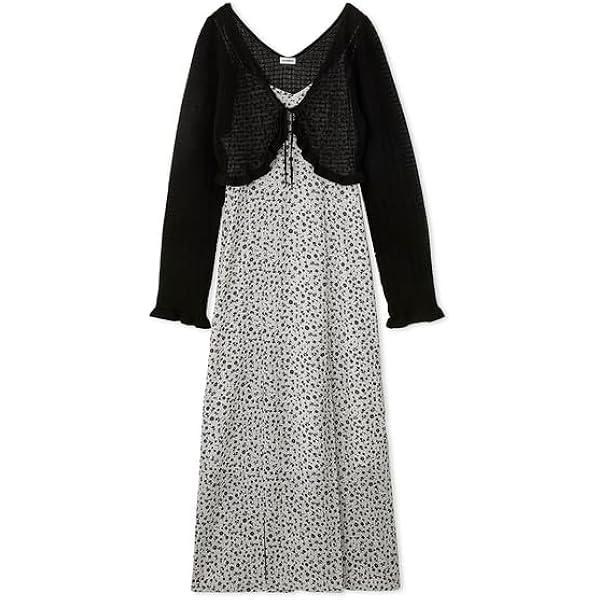 【美品】Lily Brown バイカラーフラワーレースワンピース ベージュ Lily Brown - ☆送料無料☆リリーブラウン フラワーレースワンピース