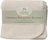 American Baby Company American Baby Company Organic Cotton Thermal Receiving Blanket, White / Cream,