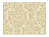 York Wallcoverings Wind River Detailed Archival Damask 8 x 10 Wallpaper Memo Sample Soft Linen/Deep 
