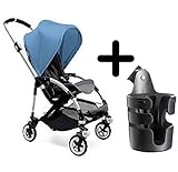 Bugaboo Bee3 Stroller 2015, Aluminum/Ice Blue/Grey Melange + Bugaboo Cup Holder by Bugaboo [並行輸入品]