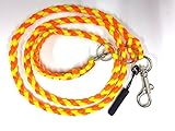 USネイビースタンダード パラシュートコード製 軽量 丈夫 1.2m ペットリード 首紐【イエロー＆オレンジMIX】