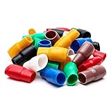 Suyep軟質プラスチックPVC絶縁エンドスリーブキャップカバーVシリーズ (V50-60(200), 青)