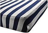 Burt's Bees Baby Wide Stripe Fitted Crib Sheet - Blueberry by Burt's Bees Baby [並行輸入品]
