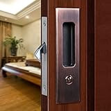 ccjh Invisibleドアロックハンドルのキースライド式バーン木製ドア家具ハードウェア カッパー Door Lock