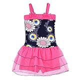 Domybest 子供水着 ベビースイミングウェア 女の子 ビーチウェア ワンピース ビキニ パンツ メッシュスカート 花柄 可愛い 柔らかい ホリデー 海水浴 温泉 プール 水泳 写真 パーティー　