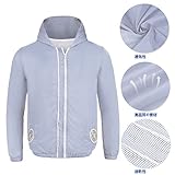 cozihoma 空調服 薄手メンズ エアーコンデ ィショニング服 作業服 4風ファン が付属 サイズ