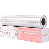 HTVRONT アプリケーションシート 転写シート 透明フィルム DIYカッティングシート用 30*900cm カッティング用スッテカーシートコップ粘着 ガラス…