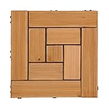 【ウッドデッキタイル】ジョイント式ウッドタイル 29cm幅 81枚セット【05】：らせん×BR