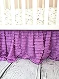 Lilac Purple Ruffle Crib Skirt Baby Bedding Nursery Baby Girl by A Vision to Remember