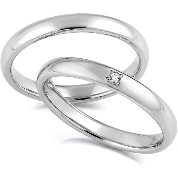 Amazon | 結婚指輪 2本セットプラチナ ペアリング PT100(pt10
