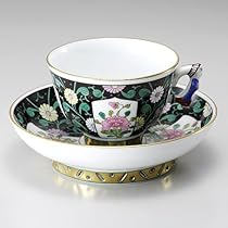 Amazon | ヘレンド (HEREND) SN 西安の黒 ティーカップ&ソーサー 3364