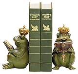 Sterling 7-8188 Composite Pair Superior Frog Gatekeeper Bookends, Green/Gold