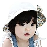 Tonsee ベビー 赤ちゃん 子供用帽子 かわいい ちょう結び フローラル キャップ ハット 日よけ帽 お出掛け