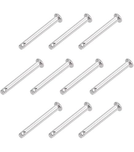 5 Chevilles Cannelées Inox 304 – 3x20 Mm, Tête Plate, Crantée, Fixations Précises