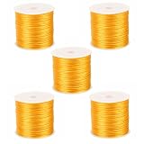 NASSIA ブレスレット用 オペロンゴム 5個セット 0.8mm 60m 天然石 パワーストーン ハンドメイド (ゴールド5個セット)